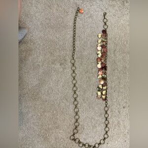 Antique Gold Color BOHO HIPPIE Colored Metal Medallions METAL CHAIN BELT